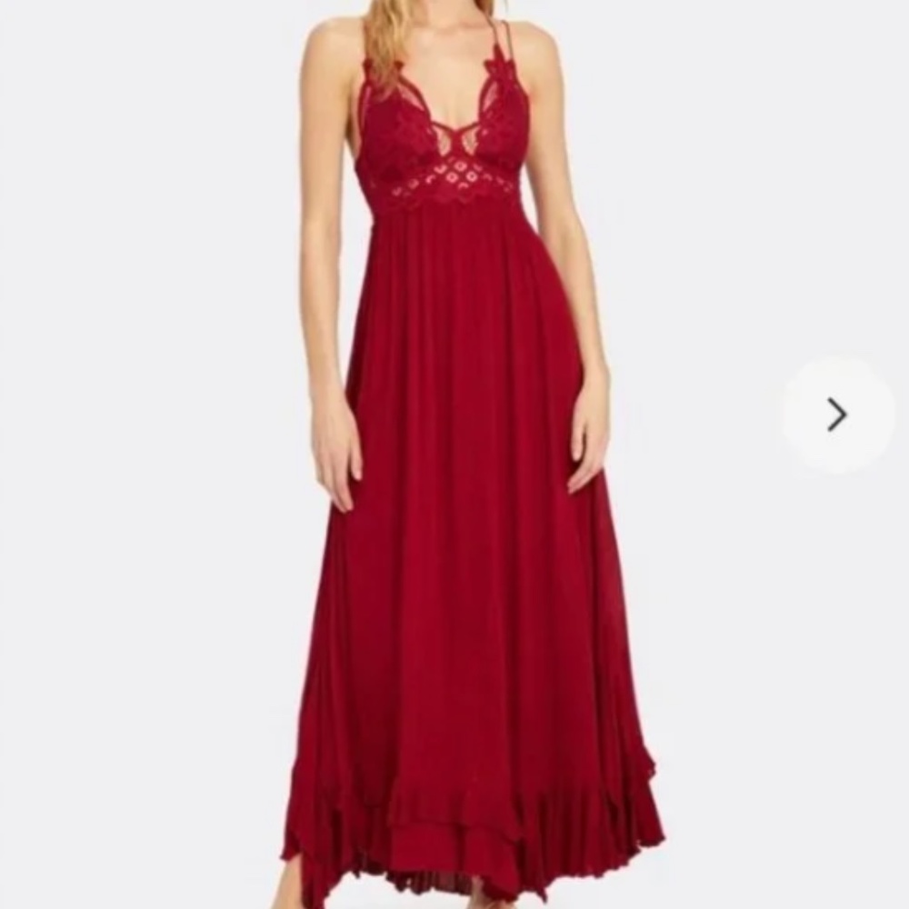 Free People One Adella Maxi Slip Lace Dress